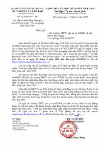 THÔNG BÁO V/v Tích cực hưởng ứng và tham gia Cuộc thi trực tuyến “Tìm hiểu pháp luật” năm 2026